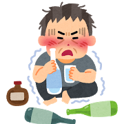 アルコールを飲む男性