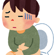 便秘をしている男性