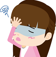 貧血の女性のイラスト