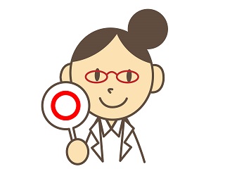 目の調節をする女医