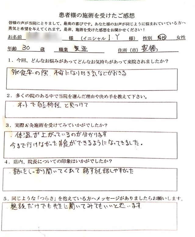 アンケート用紙