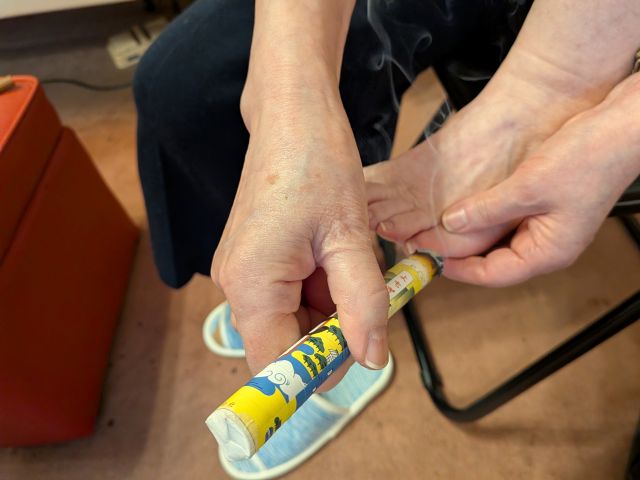 器具を使わない棒灸