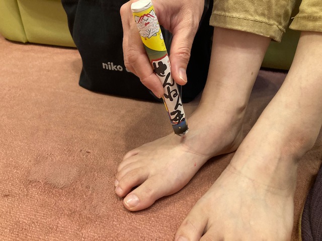 器具を使わない棒灸