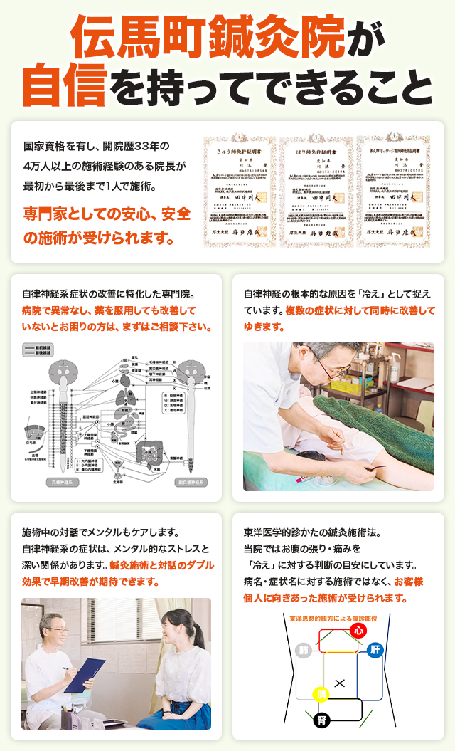伝馬町鍼灸院が自信を持ってできること